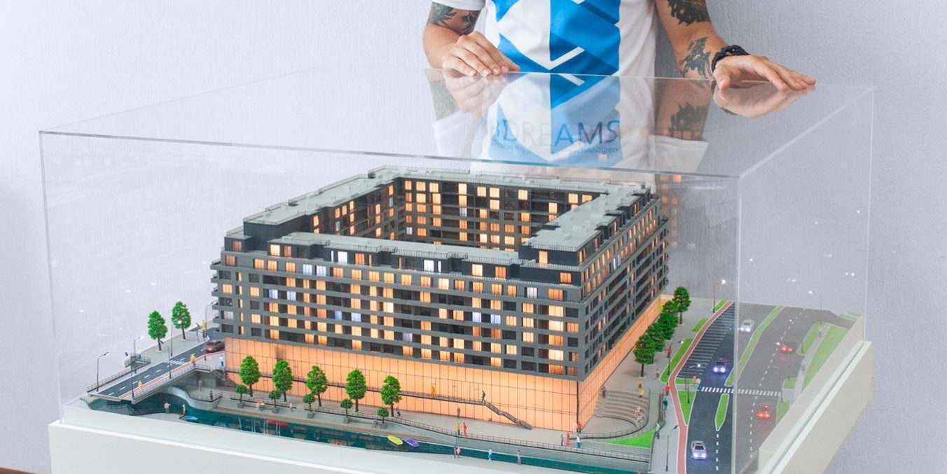 Architectural models printed on a 3D printer