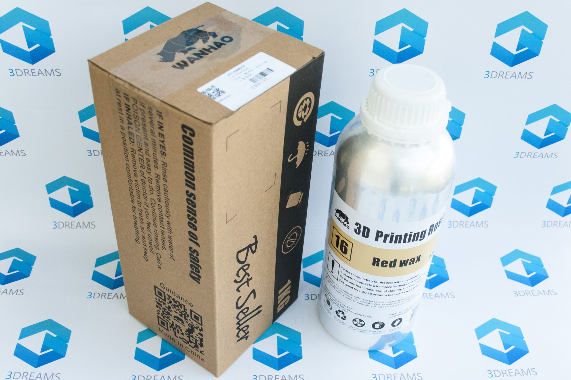 Фотополимерная смола Wanhao Red Wax UV resin, 1л — изображение 3