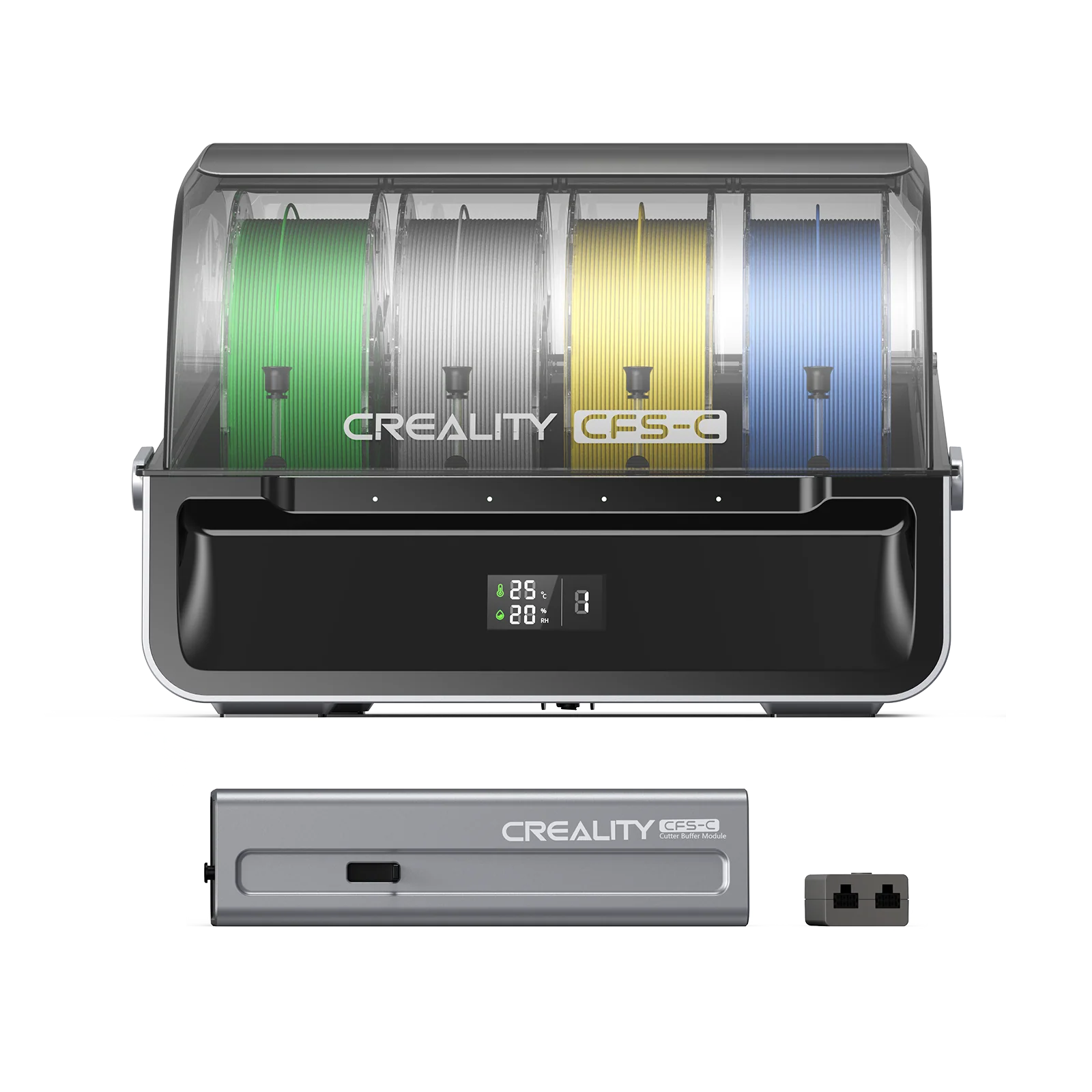 Creality CFS-C — система подачи филамента на 4 катушки с ножом и буфером